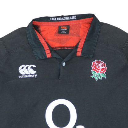 Canterbury England Rugby Men Black 2XL Henley Sweatshirt