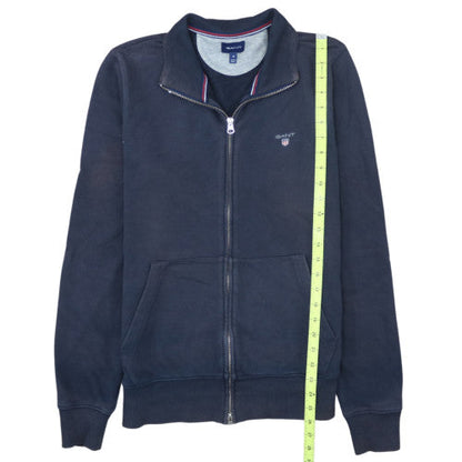 Gant Men's Blue Full Zip Sweatshirt M Regular Fit High Neck
