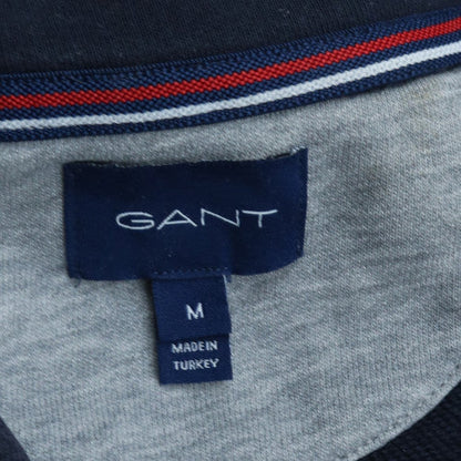 Gant Men's Blue Full Zip Sweatshirt M Regular Fit High Neck