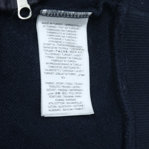 Gant Men's Blue Full Zip Sweatshirt M Regular Fit High Neck