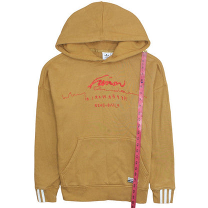 Adidas Womens Camel Hoodie Size 8 Tan Pullover Hooded Sweatshirt