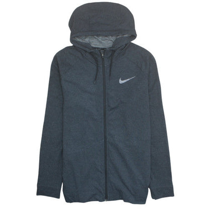 Nike Men's Grey Dri-FIT Full Zip Hoodie Size L Sportswear