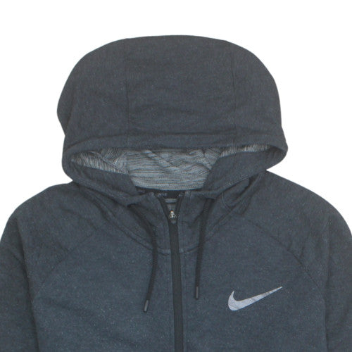 Nike Men's Grey Dri-FIT Full Zip Hoodie Size L Sportswear
