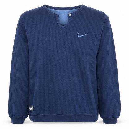 Nike Women Blue Pullover Sweatshirt M (8-10) Cotton Blend