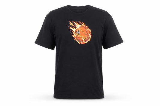 Front view of adidas Men Black Medium Graphic Sports T-Shirt Short Sleeve