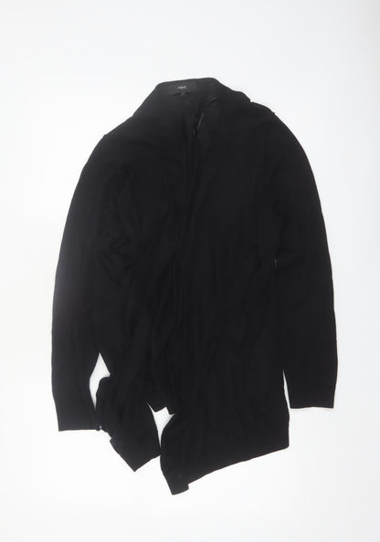 Next Women Black Merino Wool Blend Long Sleeve Cardigan Size 14