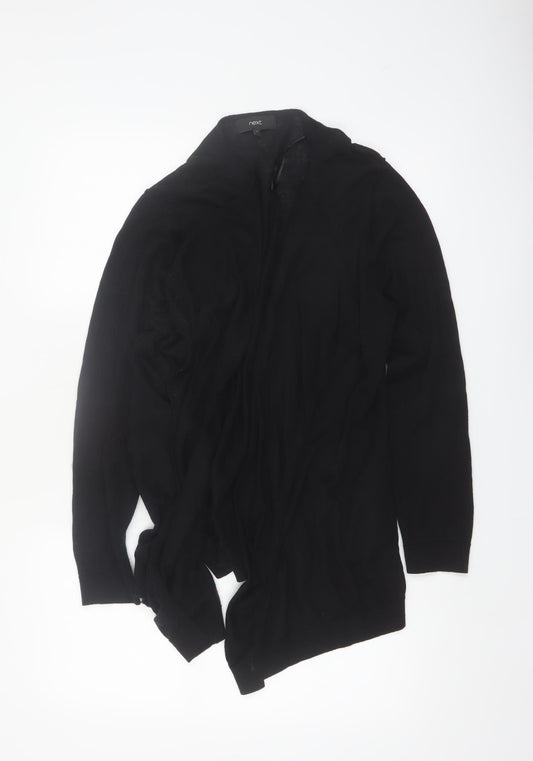 Next Women Black Merino Wool Blend Long Sleeve Cardigan Size 14