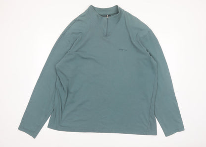 Patagonia Men's Green XL 1/4 Zip Mock Neck Sweatshirt
