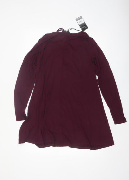 Yours Womens Plus Size 16 Purple Long Sleeve Tunic Blouse