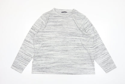 Marks and Spencer Women’s Grey Mix Long Sleeve Jersey Pyjama Top Size 22