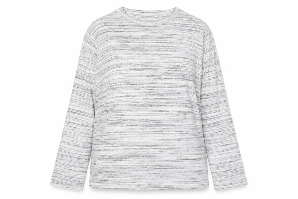 Marks & Spencer Women’s Grey Mix Long Sleeve Jersey Pyjama Top Size 22