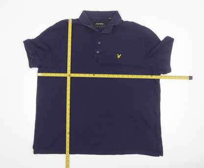 Lyle & Scott Men's Blue 2XL Cotton Polo Shirt Classic Fit