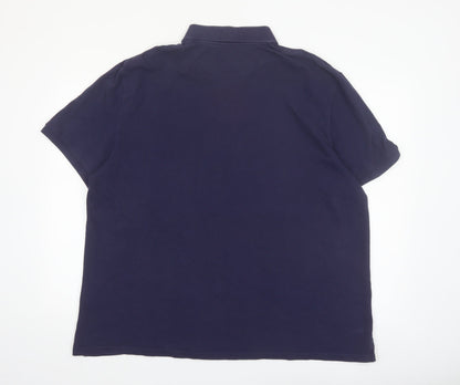 Lyle & Scott Men's Blue 2XL Cotton Polo Shirt Classic Fit