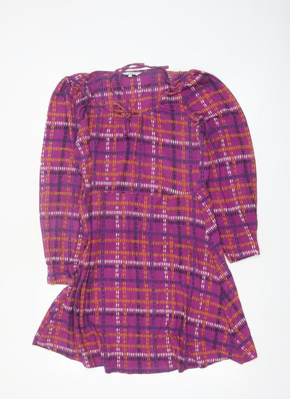 Next Women's Multicoloured Size 12 Fit & Flare Dress Boho Geometric