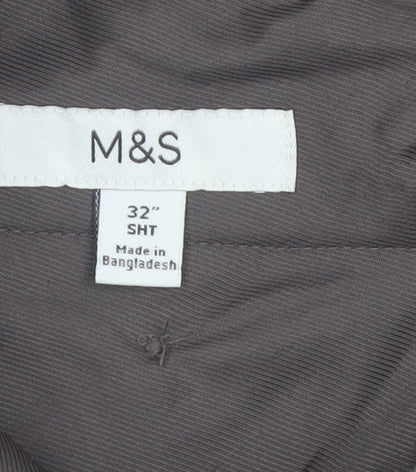 Marks and Spencer Men's Brown 32in Pleated Dress Pants