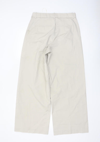Marks and Spencer Womens Beige Chino Trousers Size 12 Regular