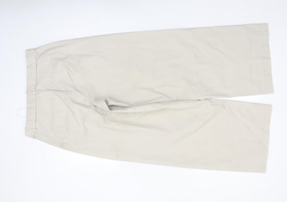 Marks and Spencer Womens Beige Chino Trousers Size 12 Regular