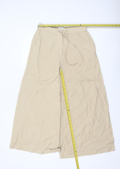 Marks and Spencer Women’s Beige Wide-Leg Culottes Trousers Size 10 Short