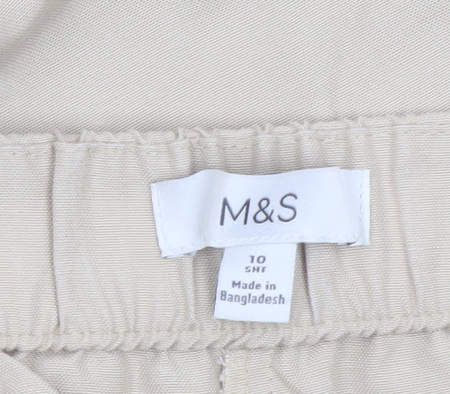 Marks and Spencer Women’s Beige Wide-Leg Culottes Trousers Size 10 Short