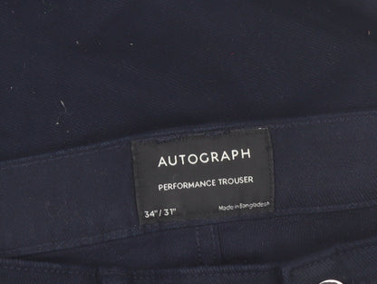 Marks and Spencer Autograph Men's Blue Performance Slim Jeans 34W 31L