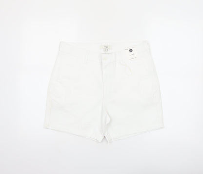 Marks and Spencer Men's White Regular Fit Chino Shorts 32 in