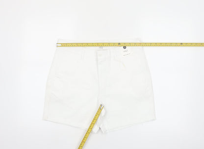 Marks and Spencer Men's White Regular Fit Chino Shorts 32 in
