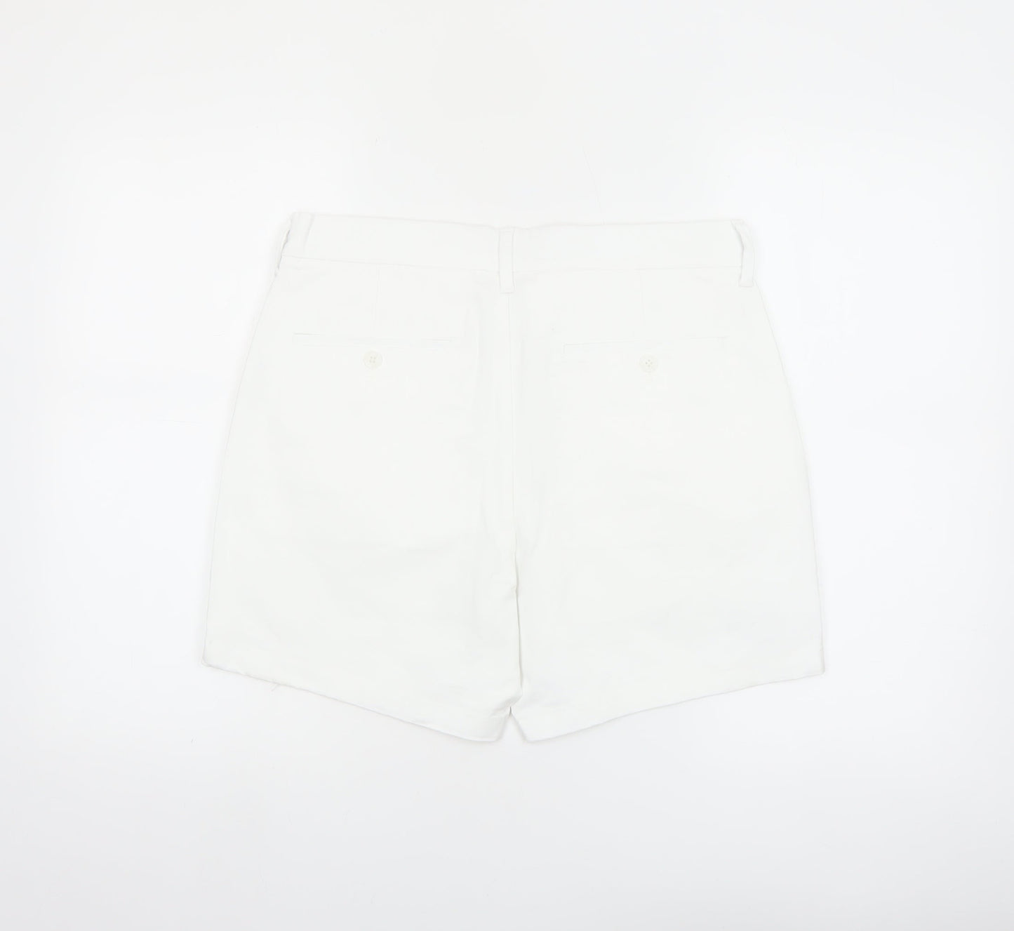 Marks and Spencer Men's White Regular Fit Chino Shorts 32 in