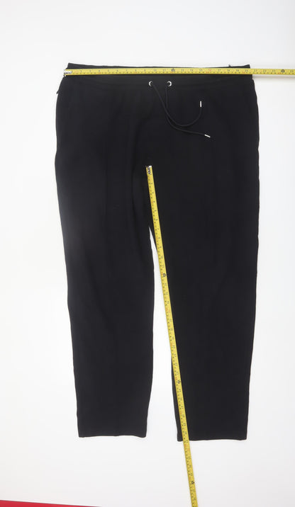 Marks and Spencer Men’s Black 2XL Jogger Trousers with Drawstring Waist