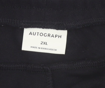 Marks and Spencer Men’s Black 2XL Jogger Trousers with Drawstring Waist