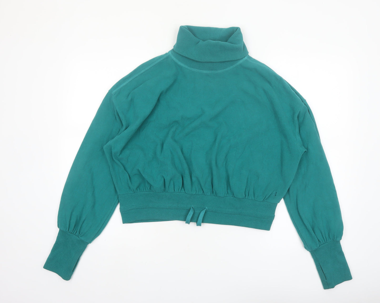 Sweaty Betty Womens Green Roll Neck Pullover Sweatshirt Size M