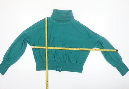 Sweaty Betty Womens Green Roll Neck Pullover Sweatshirt Size M