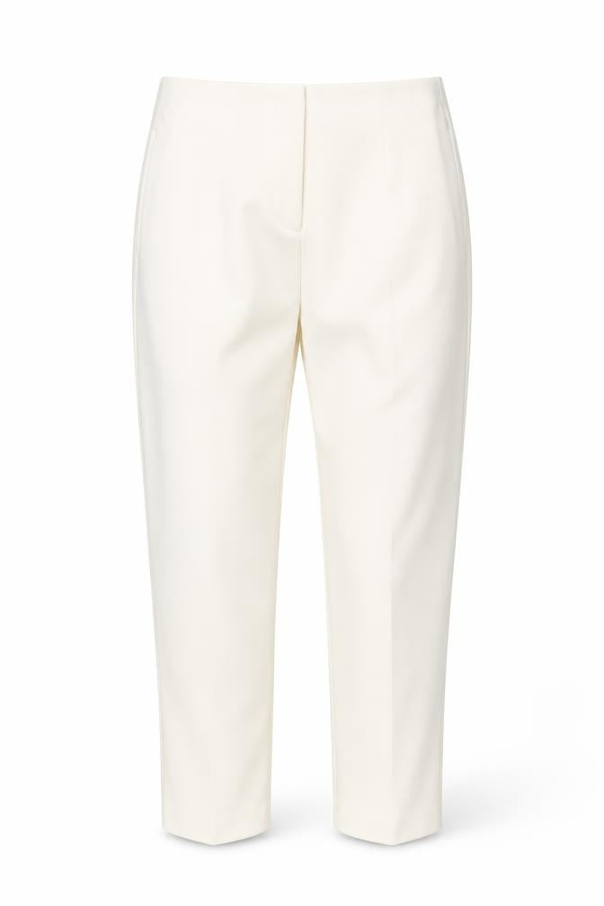 Marks & Spencer Women Ivory Regular Fit Tapered Trousers Size 10