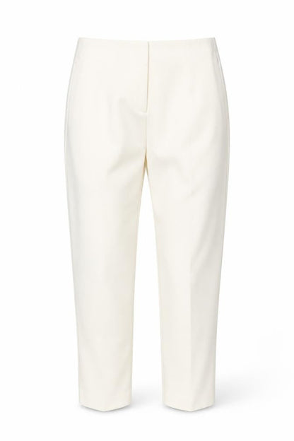 Marks & Spencer Women Ivory Regular Fit Tapered Trousers Size 10