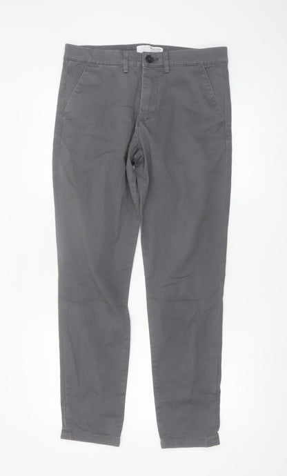 Selected Homme Men's Grey Slim Fit Chino Trousers Size M