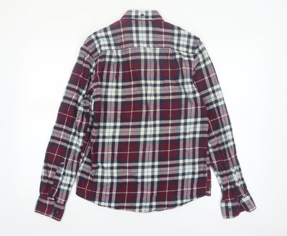 Primark Men's Multicoloured Check Cotton Flannel Shirt S Regular Fit