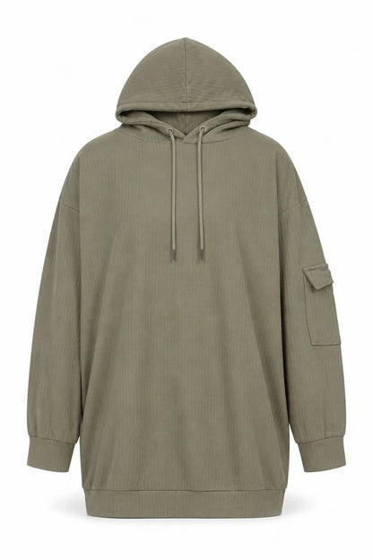 Yours Women's Khaki Long Sleeve Hooded Pullover Hoodie Size 20