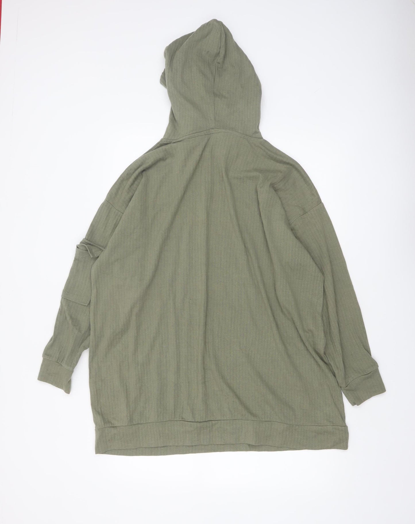 Yours Women's Khaki Long Sleeve Hooded Pullover Hoodie Size 20