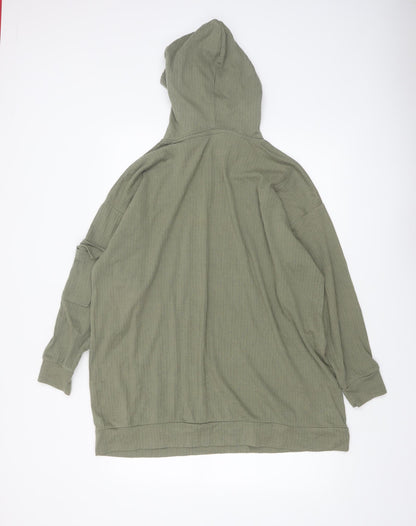 Yours Women's Khaki Long Sleeve Hooded Pullover Hoodie Size 20