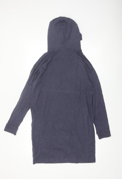 Weird Fish Women’s Navy Bamboo Hooded Tunic Hoodie Size 10