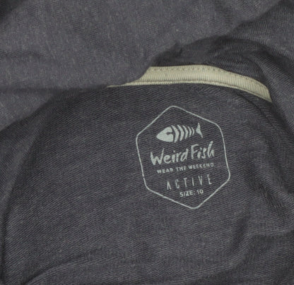 Weird Fish Women’s Navy Bamboo Hooded Tunic Hoodie Size 10
