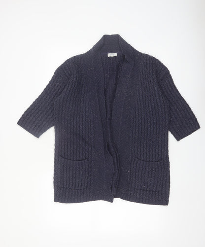 Fat Face Women's Blue Cable-Knit Open Front Cardigan Size 10