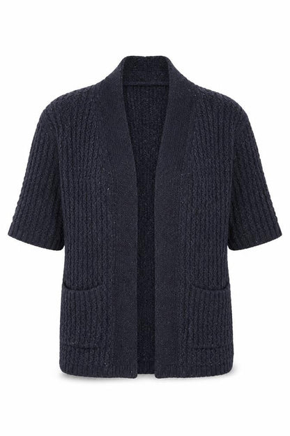 FatFace Women's Blue Cable-Knit Open Front Cardigan Size 10