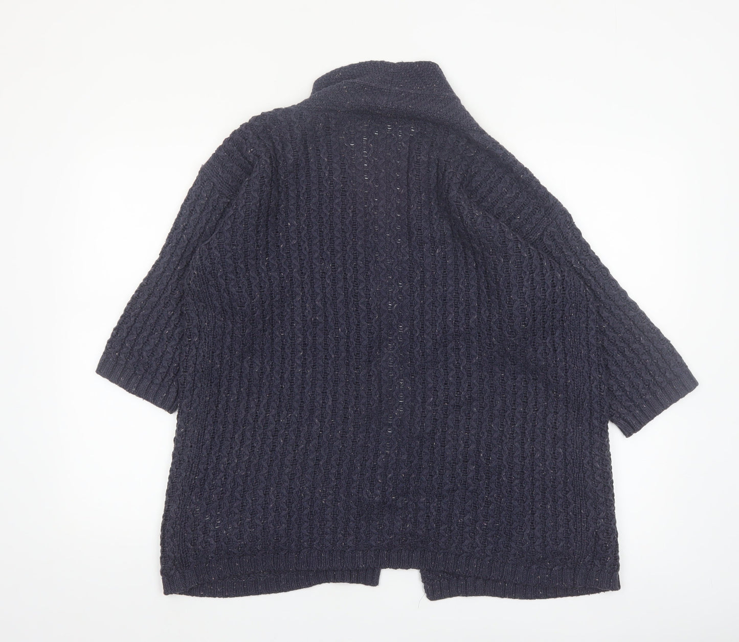 Fat Face Women's Blue Cable-Knit Open Front Cardigan Size 10