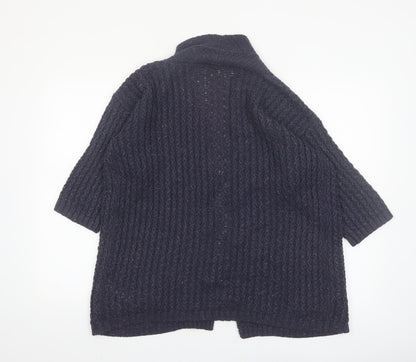 Fat Face Women's Blue Cable-Knit Open Front Cardigan Size 10