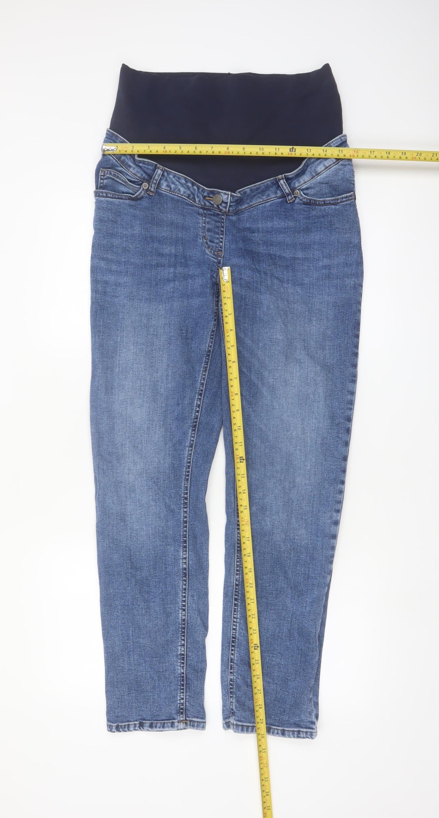 JoJo Maman Bébé Blue Maternity Straight Jeans Women’s Size 10