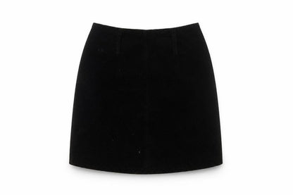 Denim Co. Women's Black Corduroy Mini Skirt Size 8