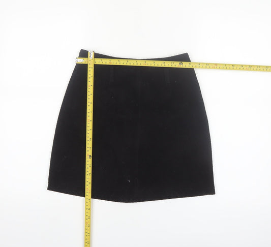 Denim Co. Women's Black Corduroy Mini Skirt Size 8
