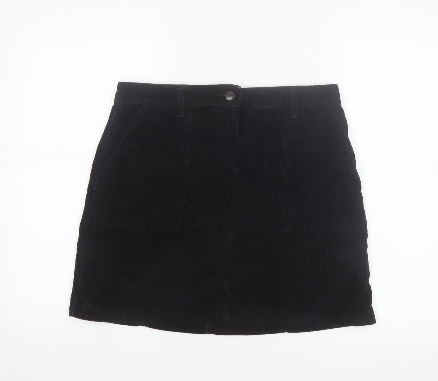Next Women’s Black Corduroy A-Line Skirt Size 12