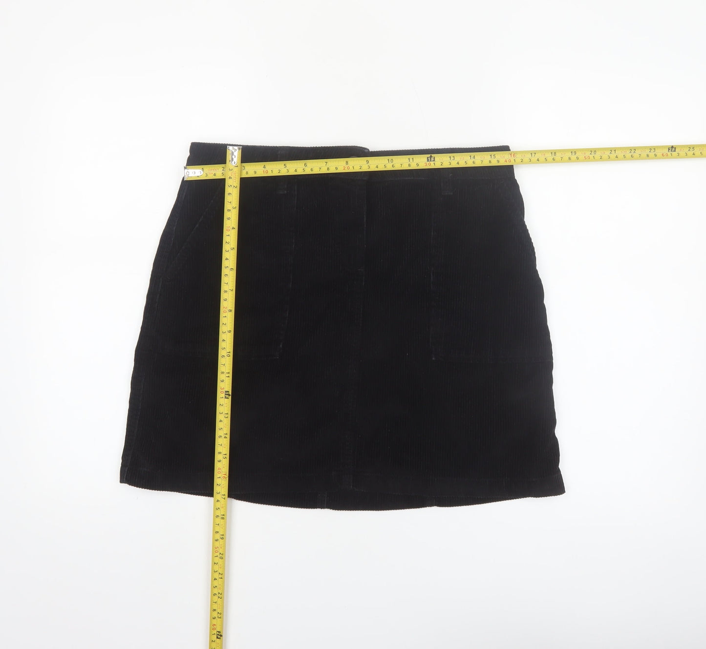 Next Women’s Black Corduroy A-Line Skirt Size 12