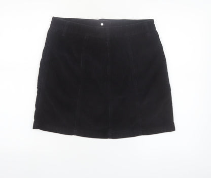 Next Women’s Black Corduroy A-Line Skirt Size 12